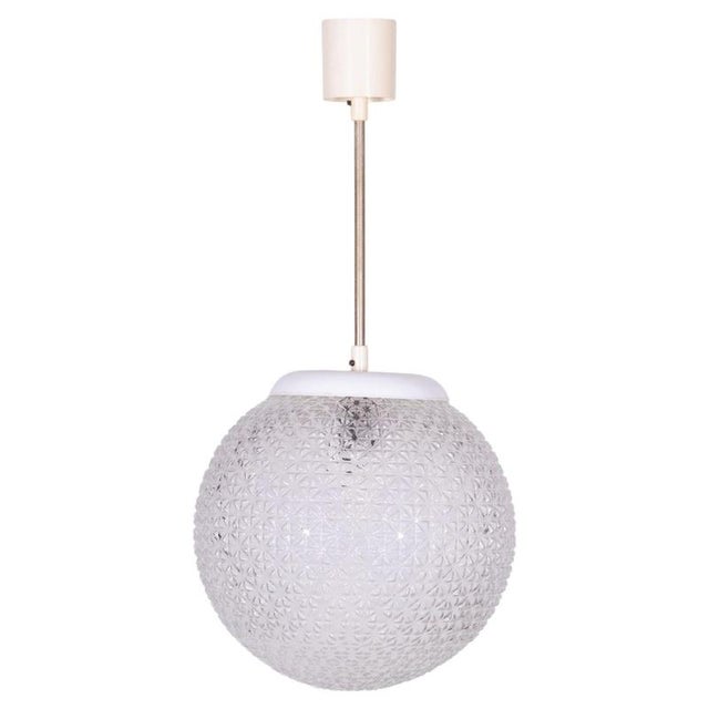 Mid-Century Chandelier in Chromed Steel, Glass, and Plastic, Czech, 1960s For Sale - Image 10 of 10