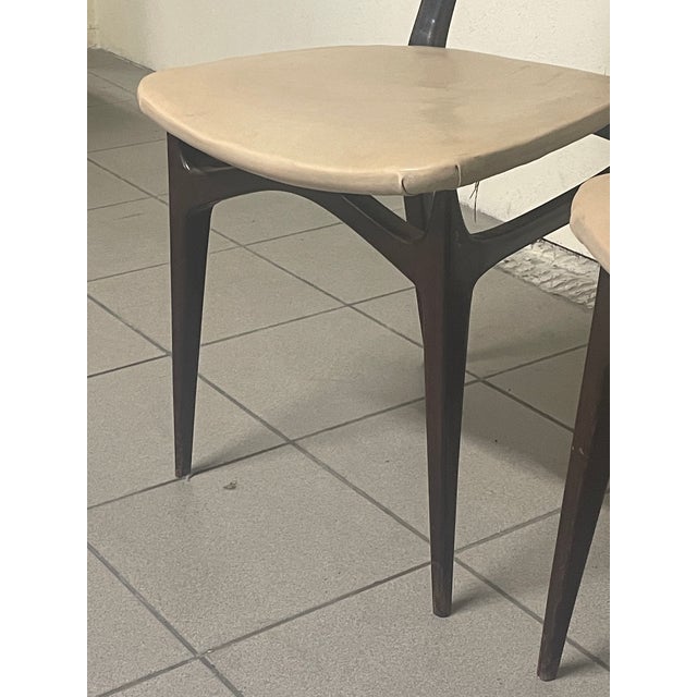 Set of Wooden and Sky Chairs, 1960s For Sale - Image 11 of 16