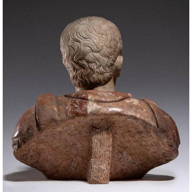 2000 - 2009 Unknown. Bust of a Roman Emperor, Italy, 19th Century, Marble For Sale - Image 5 of 8