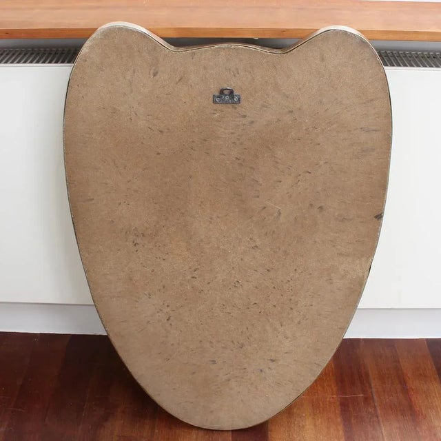 Mid-Century Italian Wall Mirror with Brass Frame, 1950s For Sale - Image 12 of 13