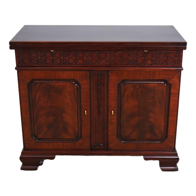 Henkel Harris Mahogany Flip Top Server For Sale