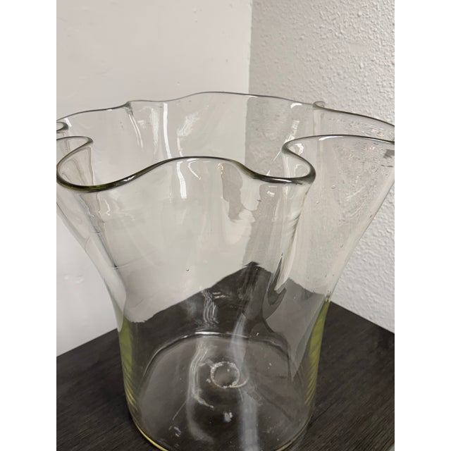 Jennifer Bartlett for a/D Gallery Hand Blown Glass Vase, Vintage For Sale - Image 10 of 12