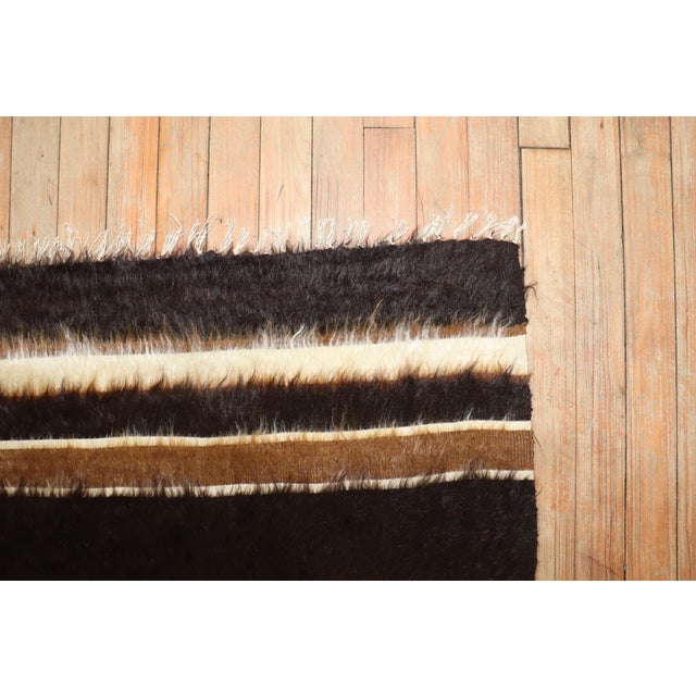 Early 21st Century Early 21st Century Signed Turkish Mohair Rug - 4'10" x 5'8" For Sale - Image 5 of 18