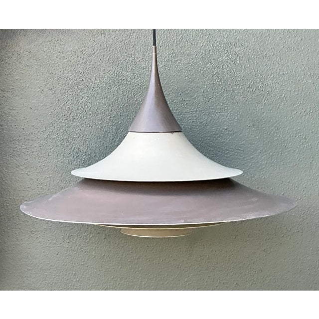 Vintage Scandinavian Tiered Pendant Lamp For Sale - Image 4 of 12