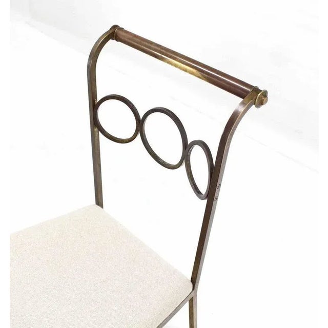 Metal 1940s Brass Dining Side Chairs - Set of 6 For Sale - Image 7 of 9