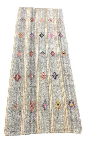 Vintage Stripe Design Turkish Tribal Kilim Runner Rug