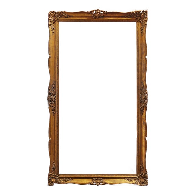 Antique Large European Painting Frame - Perfect for a Mirror or Painting For Sale