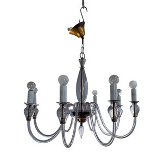 8-Arm Chandelier attributed to Flavio Poli for Seguso, 1960s For Sale