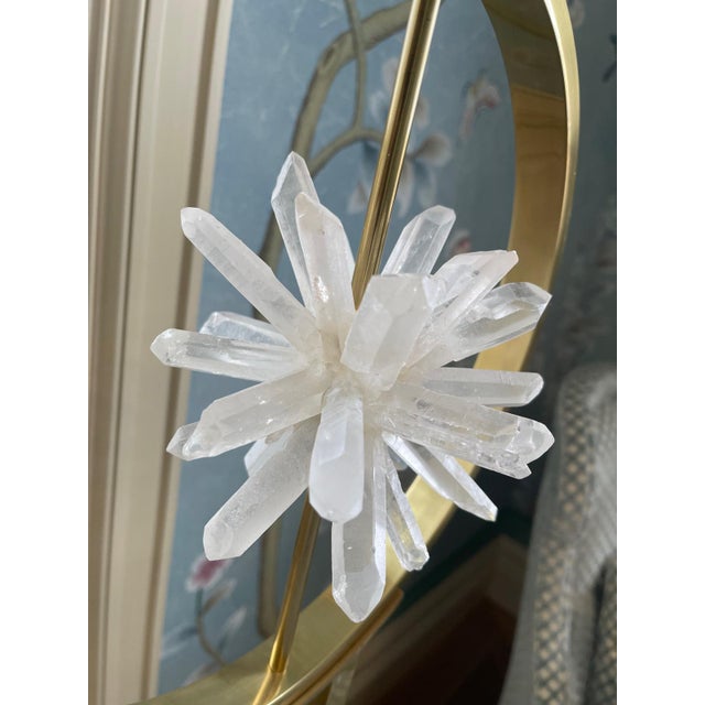 Contemporary Encircled Quartz Crystal Star Lamp by John Richard For Sale - Image 3 of 7
