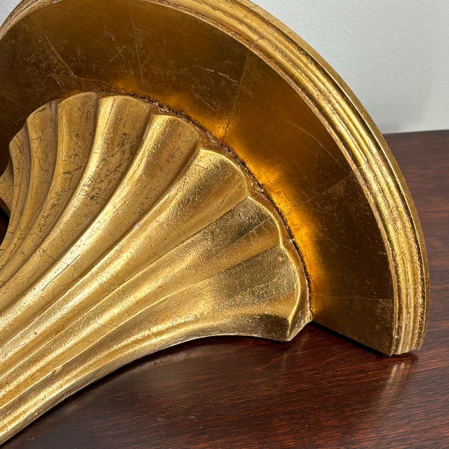 Vintage Florentine-= Style Giltwood Wall Brackets For Sale - Image 9 of 17