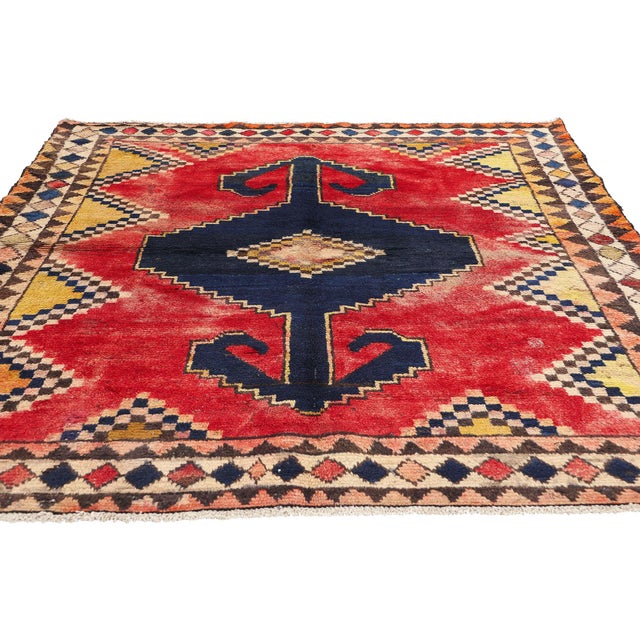 Mid-Century Modern Vintage Persian Lori Rug - 05'03 X 07'01 For Sale - Image 3 of 9