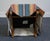 Pennsylvania House Navy Blue, Rust & Beige Stripe Upholstered Skirted Dining Side Chair For Sale - Image 9 of 11