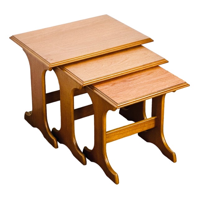 Scandinavian Teak Nesting Table, 1960s For Sale