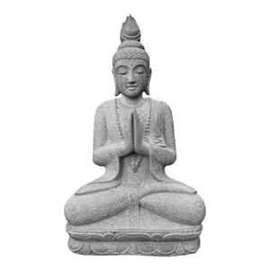Vintage Sitting Stone Garden Buddha Statue