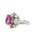 4.13 Carat No-Heat Pink Sapphire Diamond Platinum Ring, Gia Certified, Size 7.25 For Sale In Los Angeles - Image 6 of 6