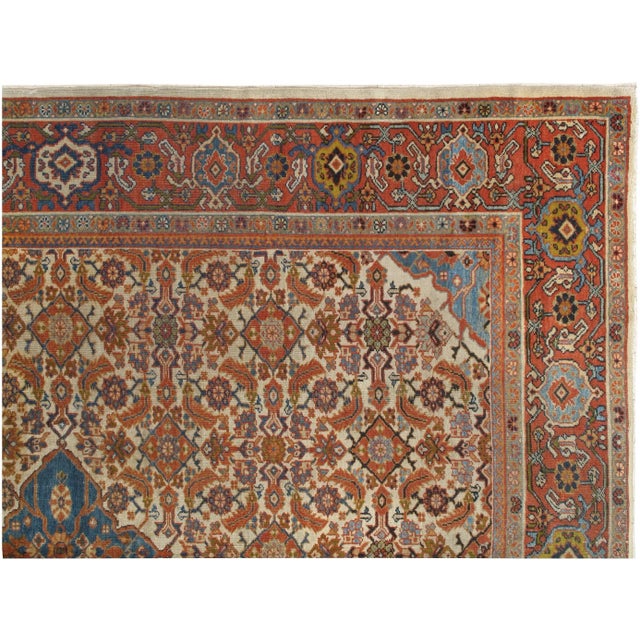 Persian Antique Persian Sultanabad Rug 9 X 11'4 For Sale - Image 3 of 11