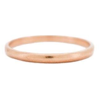 18k Yellow Gold Wedding Band, Size 10.25 For Sale