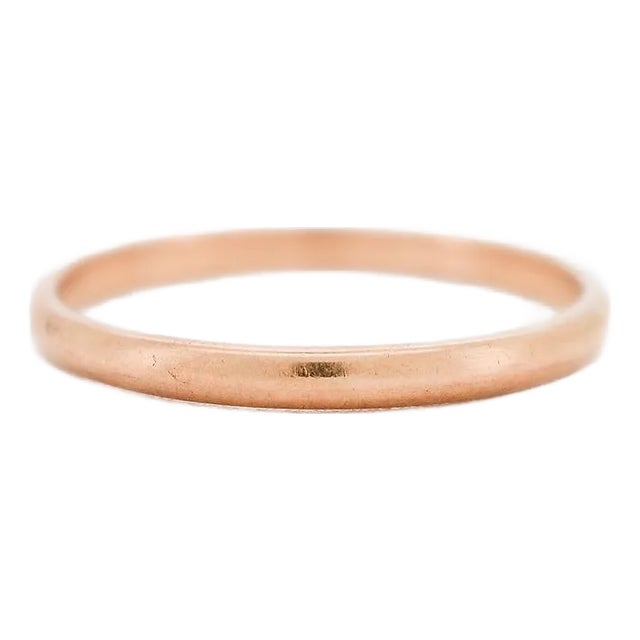 18k Yellow Gold Wedding Band, Size 10.25 For Sale