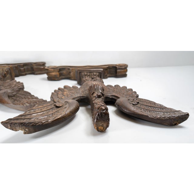 20th Century Pair of Architectural Swan Bird Form Table Legs in Black Forest Style For Sale - Image 11 of 13