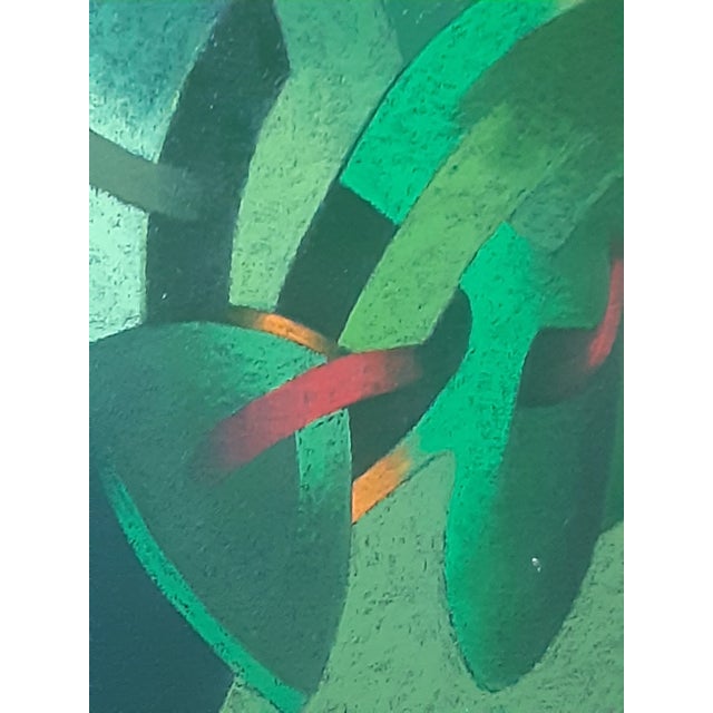 Contemporary Huge 73" Famous Equador Abstract Expressionist Milton Estrella Gavidia Painting For Sale - Image 3 of 12