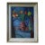 David Burliuk Signed Expressionist Oil Painting, Floral Still Life With House-Vase For Sale