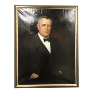 Large Vintage Original Gentleman Male Portrait