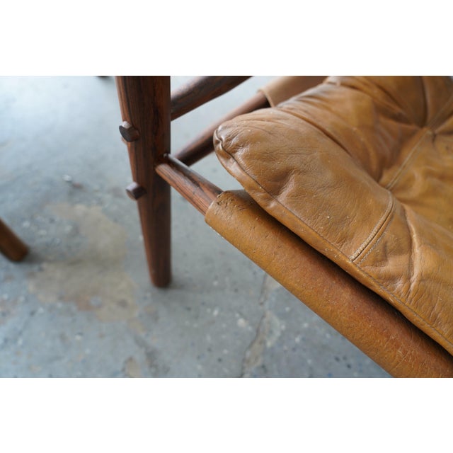 Pair of Arne Norell “Safari” Rosewood Lounge Chairs, Model Scirocco — Sweden, 1960s For Sale - Image 16 of 18