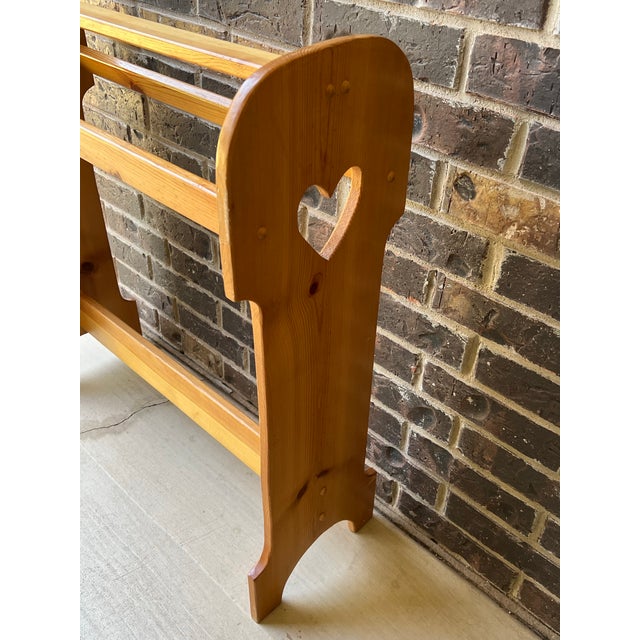 Vintage Cottagecore Heart cutout quilt rack