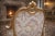 Wood 1970 French Louis XVI Gold Beech Damask Bergères - Pair For Sale - Image 7 of 14