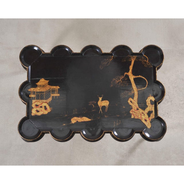Rose Tarlow Rose Tarlow Scalloped Coffee Table Chinoiserie Lacquered For Sale - Image 4 of 18