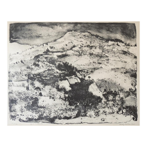 1961 HIllside Landscape Lithograph by Aloph Dehn