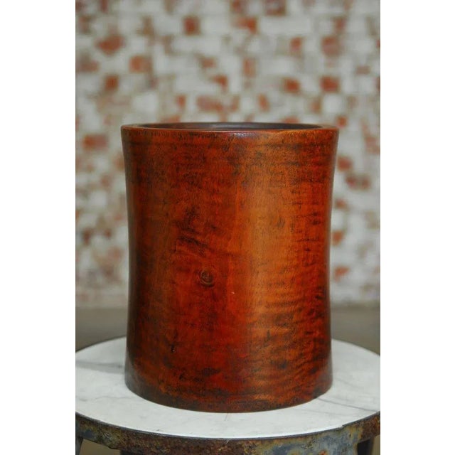 Chinese 19th Century Monumental Chinese Carved Rosewood Brush Pot For Sale - Image 3 of 11