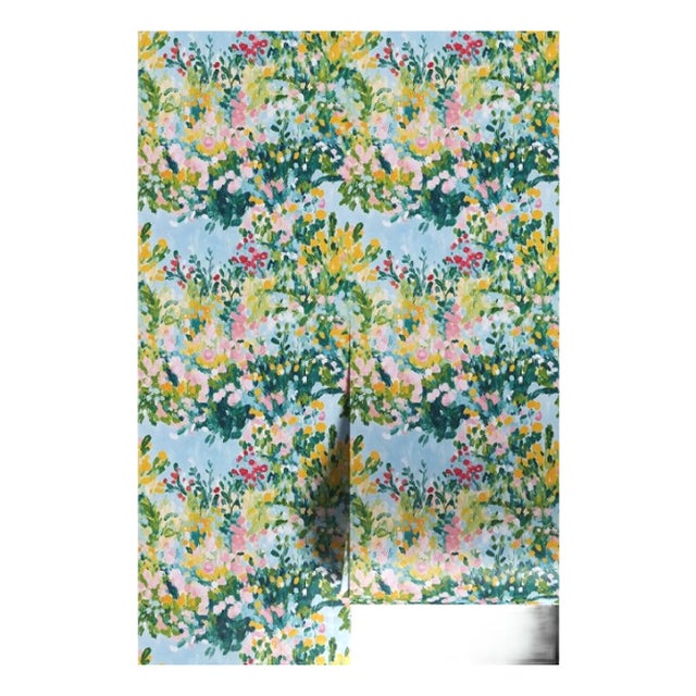 Wild Flower Hour Grasscloth Wallpaper by House Party | 6 Yards For Sale
