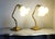 Art Nouveau Brass Lamps with Tulip Lampshades, 1930s, Set of 2 For Sale - Image 4 of 11