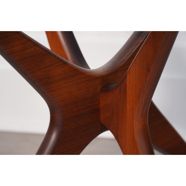 1960s 1960s Attributed to Adrian Pearsall for Craft Associates 1618-Te Jacks Side Table in Walnut For Sale - Image 5 of 8