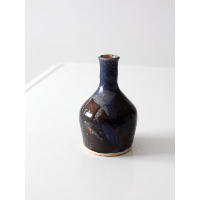 Vintage 1970s Handmade Studio Pottery Bud Vase For Sale - Image 4 of 10