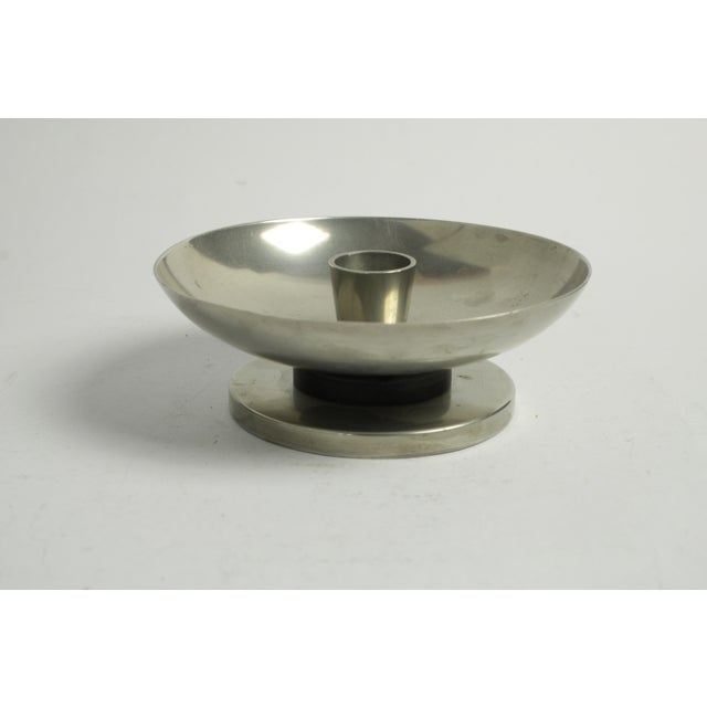 Gab Candleholder in Pewter and Bakelite For Sale - Image 4 of 4