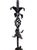 Late 19th Century Antique Wrought Iron Floor Candelabras - Holds One Pillar Candle - Set of 2 For Sale - Image 5 of 11