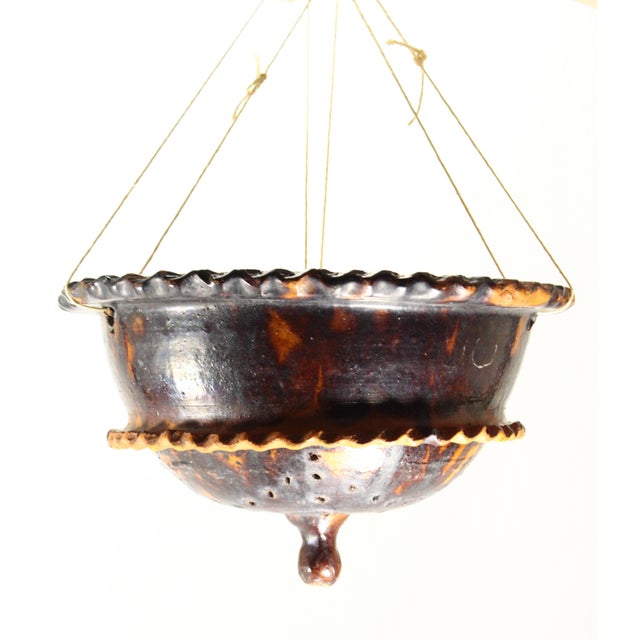 An unusual and very useful glazed earthenware planter A stunning example of the Mexican Folk Art pottery produced in the...