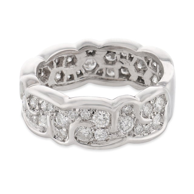 Marina B Contemporary 1.10 Carat Diamond 18k White Gold Ring, Size 6.75 For Sale In Los Angeles - Image 6 of 6