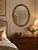 Wood Uttermost Oval Wall Mirror Gold Tone Ornate Frame Hollywood Regency 30x24 For Sale - Image 7 of 7