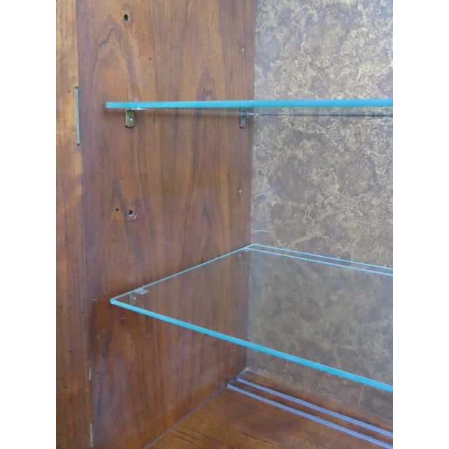 Brown Brutalist Lane Mid Century Modern Bookshelf Display China Cabinet 6303 For Sale - Image 8 of 13