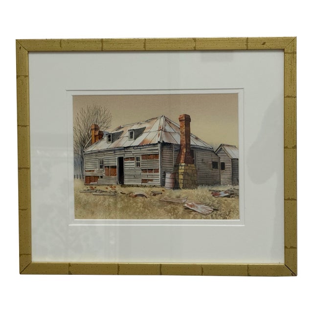 Karen Marlowe "Old Cottage, Broadmarsh" Original Watercolor, Framed For Sale