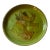 1960 Green French Cheese and Bread Round Plate Serving Platters by Los Angeles Potteries For Sale