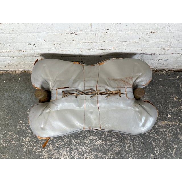 Vintage Camel Saddle Footstool For Sale In New York - Image 6 of 10