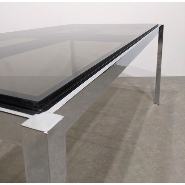 Glass Dining Table or Desk, 1970s For Sale - Image 4 of 7