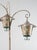 Elegant white metal garden lamp dating back to the 1940s. The lamp was recovered from the garden of a villa near Ravello...