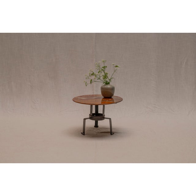 Black Dutch Brutalist Side Table with Red Onyx Top, 1970s For Sale - Image 8 of 8
