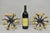 Contemporary Modern Wood & Metal "Jax" Modern Abstract Table Decor - a Pair. Circa 21st Century, Pre-owned. Measurements:...