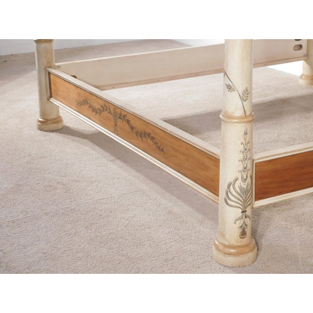 1990s Massive Vintage 1990s Italian Venetian Painted Kingsize Bed by Copeland Ferguson For Sale - Image 5 of 17